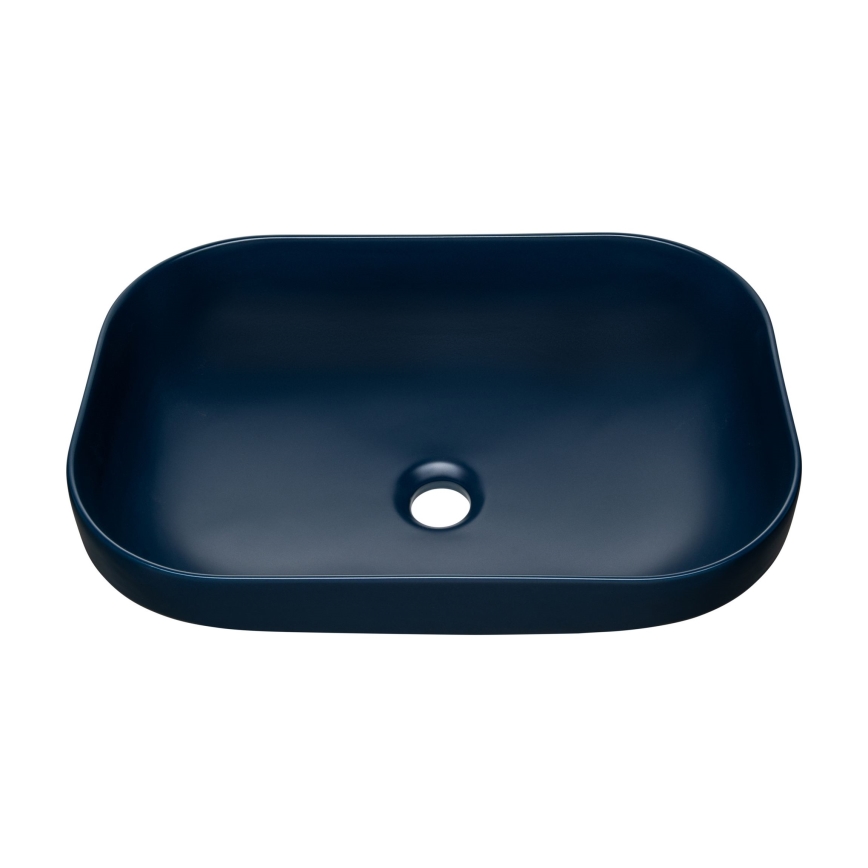COMAD UN-NELI-MNB - Aufsatzwaschbecken NELI 50,4x35,2 cm Keramik/matt Marine blau
