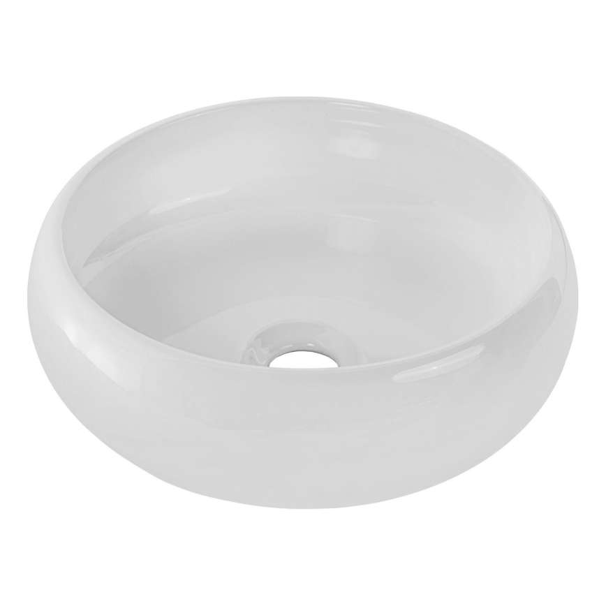 COMAD UN-WIKI-SW - Aufsatzwaschbecken WIKI Ø 36 cm Keramik/glänzend weiß