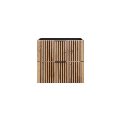 COMAD XILO BLACK WOTAN 82-60-D-2S - Waschtischunterschrank XILO 57x60,2 cm schwarz/Wotan-Eiche