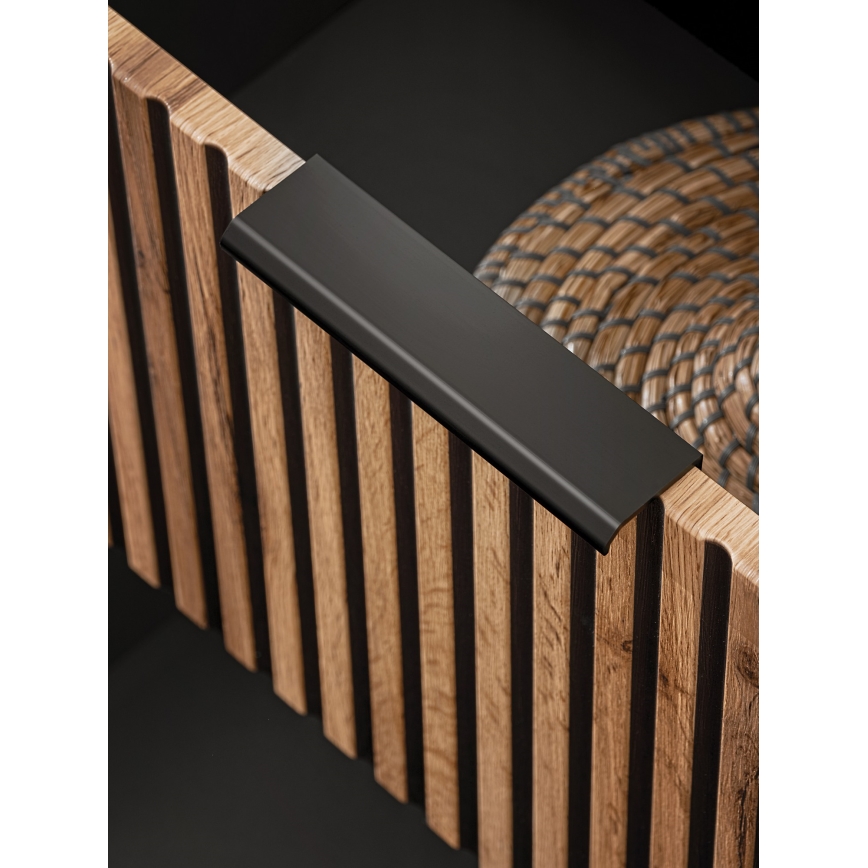 COMAD XILO BLACK WOTAN 82-60-D-2S-Waschtischunterschrank XILO schwarz/Eiche