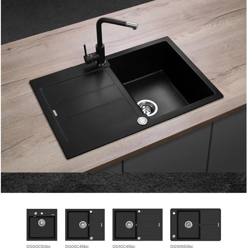 Concept BDG4327BC - Spültischarmatur 27,3 cm, Granit/Schwarz