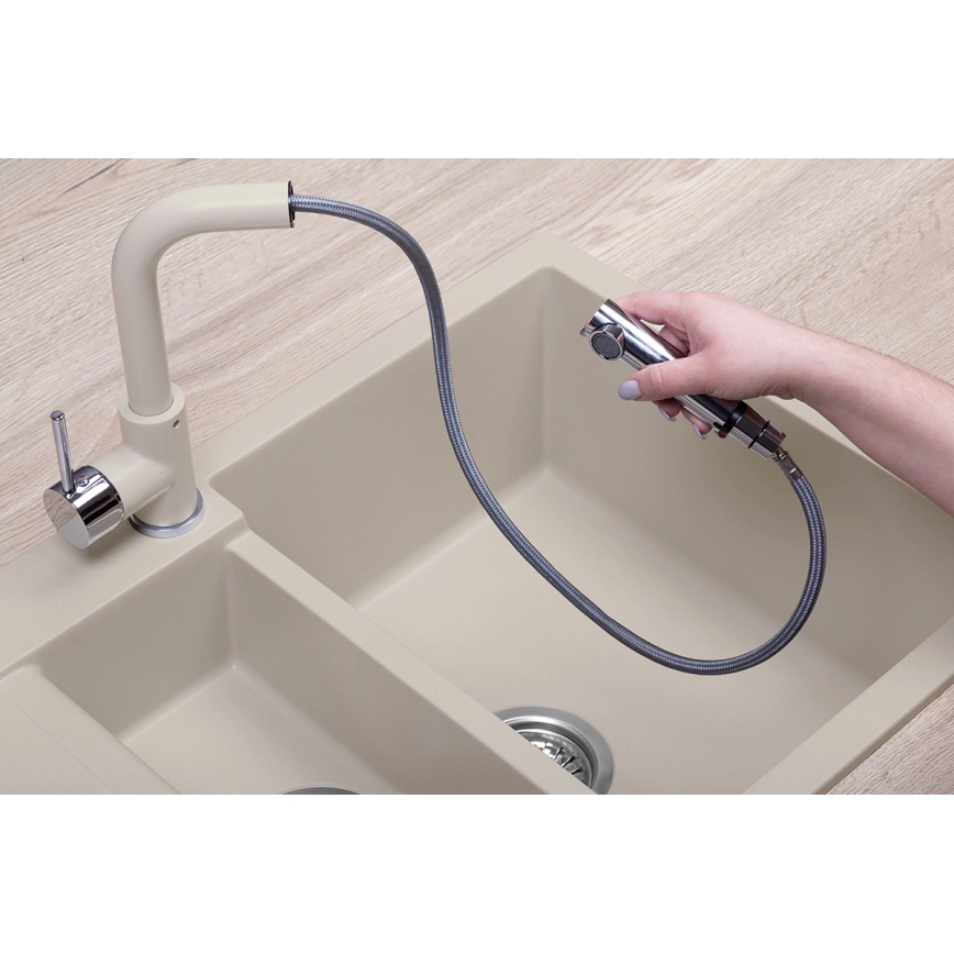 Concept BDG4527BE - Küchenarmatur mit herausziehbarer Brause 26,9 cm Granit/Beige