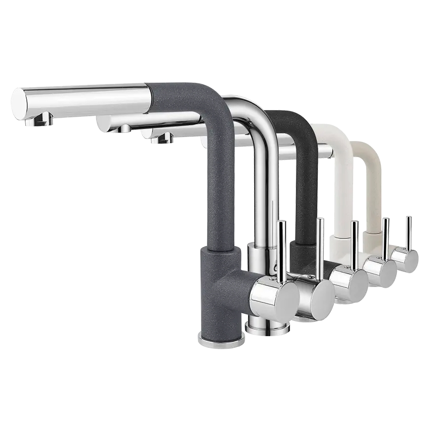 Concept BDG4527DG - Spültischarmatur mit ausziehbarer Brause, 26,9 cm, Granit/Dunkelgrau