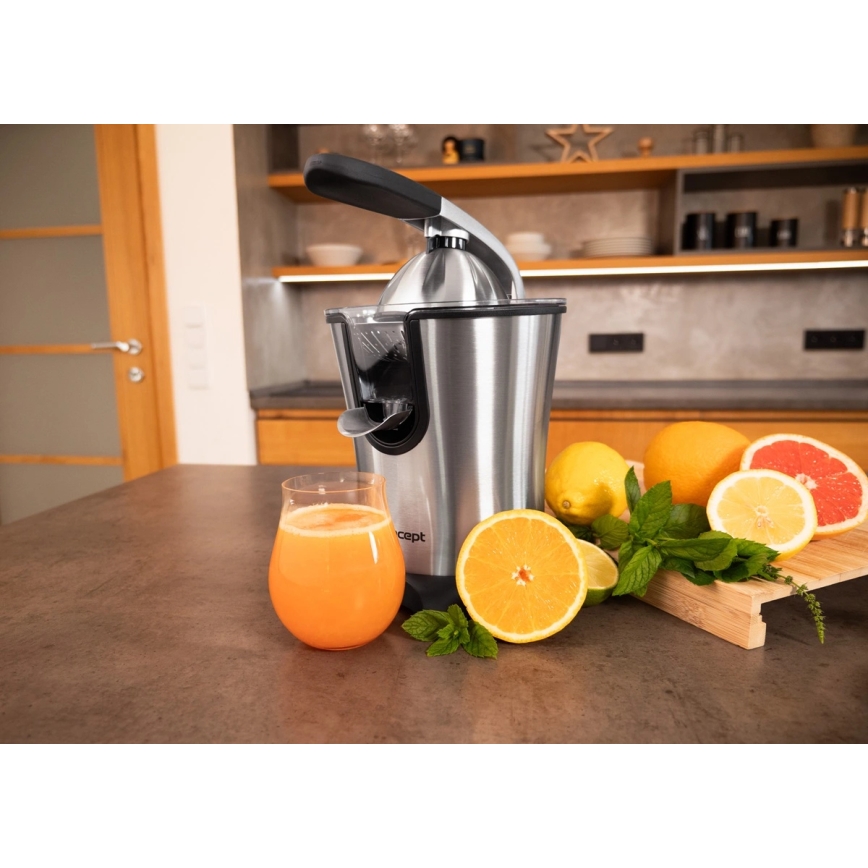 Concept CE3520 - Hebel-Zitruspresse für Zitrusfrüchte 0,75 l 160W/230V Edelstahl