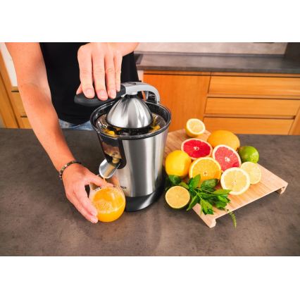 Concept CE3520 - Hebelpresse für Zitrusfrüchte, 0,75 l, 160W/230V, Edelstahl