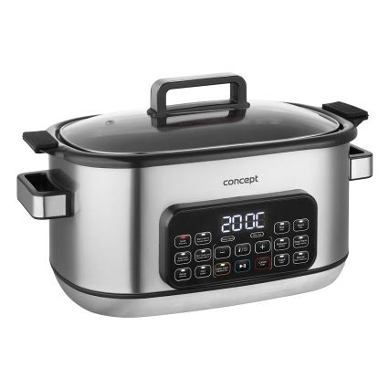 Concept CK9000 - Multifunktionaler elektrischer Kochtopf 6 l 10-in-1 1250W/230V Edelstahl