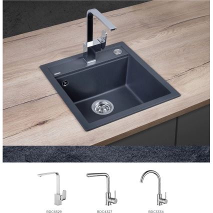 Concept DG00C50DG - Küchenspüle CUBIS 49x51 cm Granit/ dunkelgrau