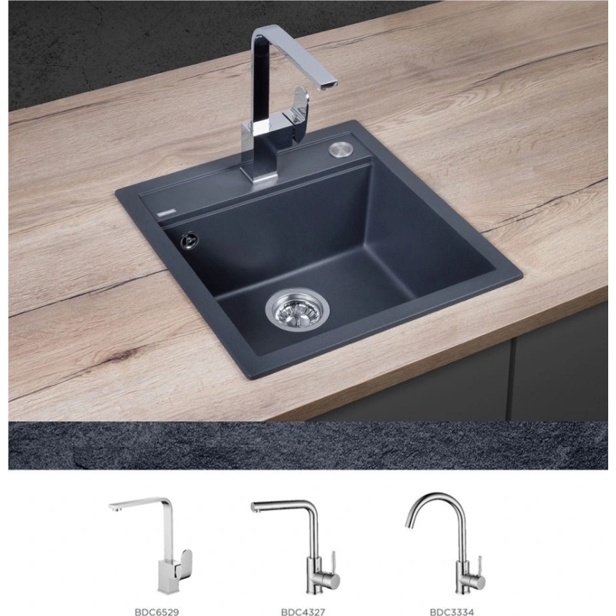Concept DG00C50DG - Küchenspüle CUBIS 49x51 cm Granit/ dunkelgrau