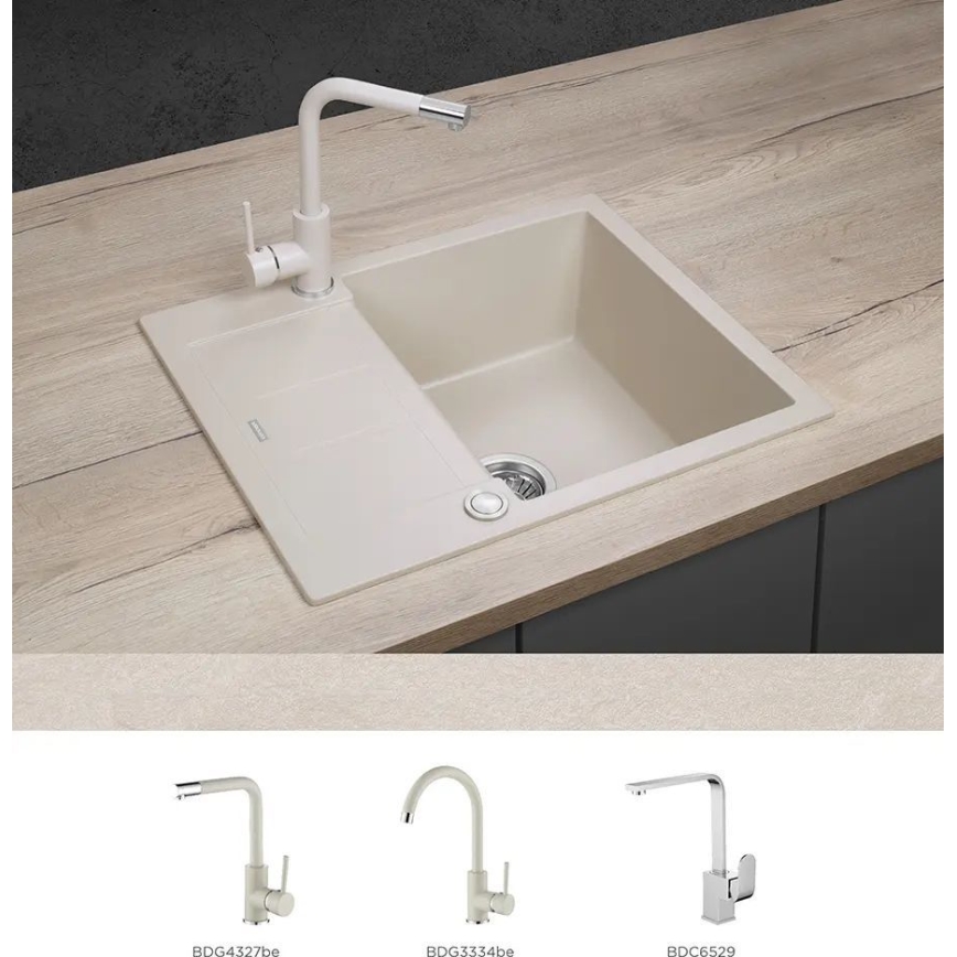 Concept DG05C45BE - CUBIS Küchenspüle 50x62 cm Granit/beige