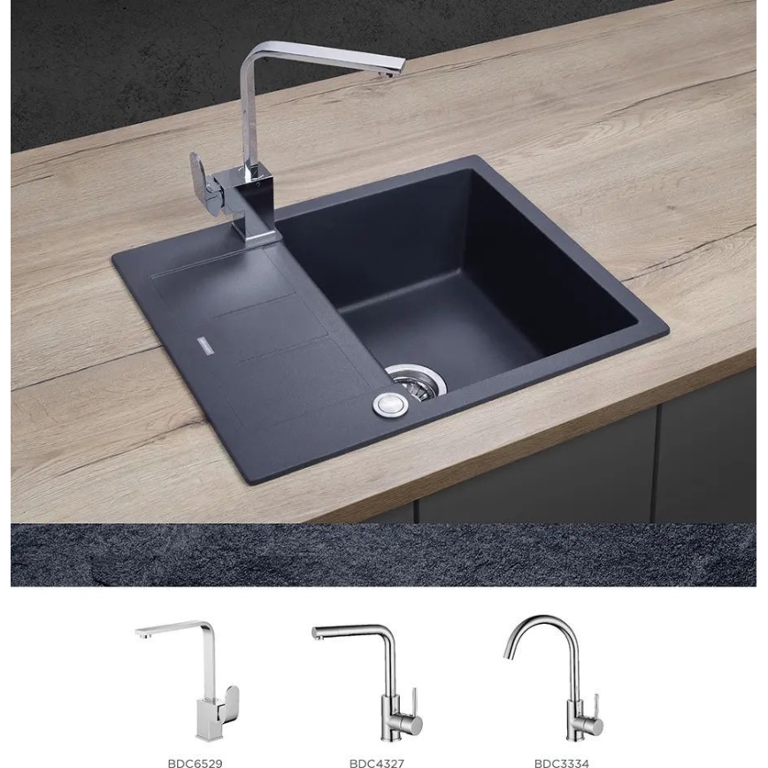 Concept DG05C45DG - Küchenspüle CUBIS 50x62 cm Granit/dunkelgrau