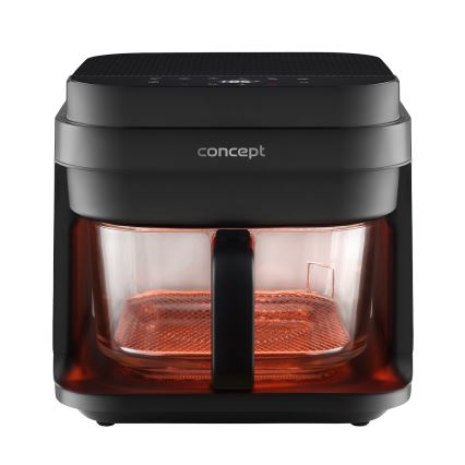 Concept FR5500 - Heißluftfritteuse GLASS & FAST 5,5 l 1200W/230V schwarz