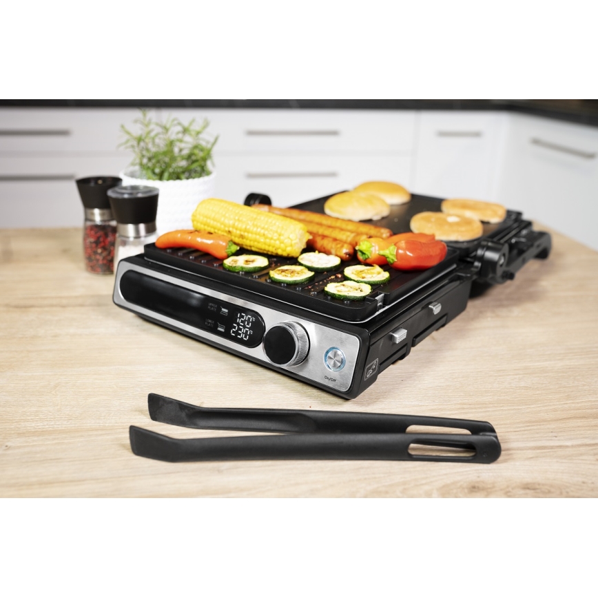 Concept ge3500 - Kontaktgrill mit Temperaturfühler 2000W/230V schwarz