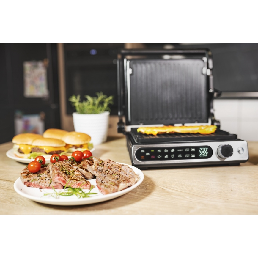 Concept ge3500 - Kontaktgrill mit Temperaturfühler 2000W/230V schwarz
