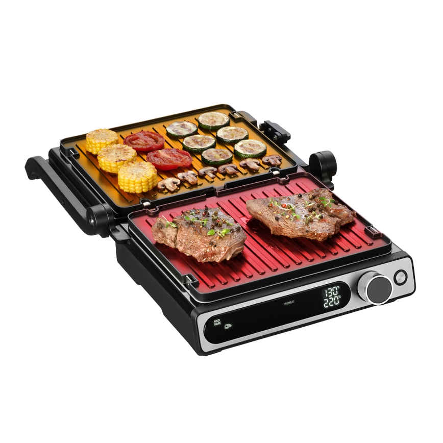 Concept ge3500 - Kontaktgrill mit Temperaturfühler 2000W/230V schwarz
