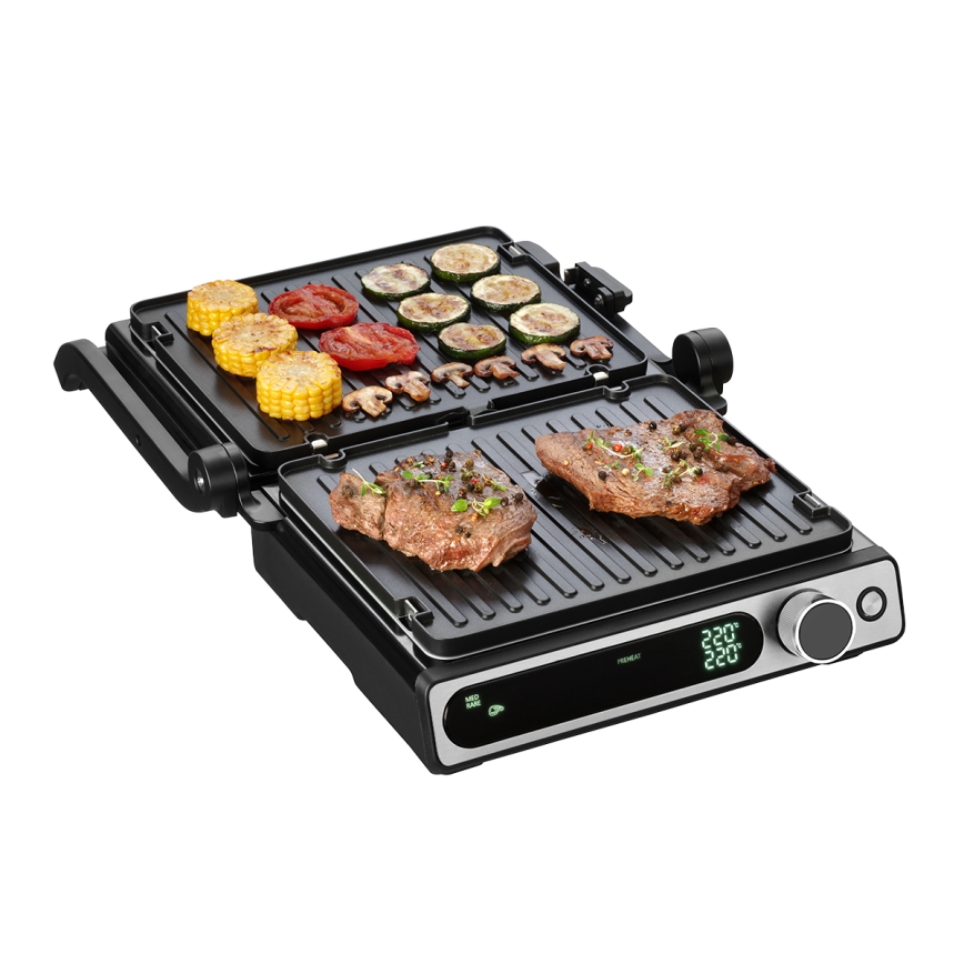 Concept ge3500 - Kontaktgrill mit Temperaturfühler 2000W/230V schwarz