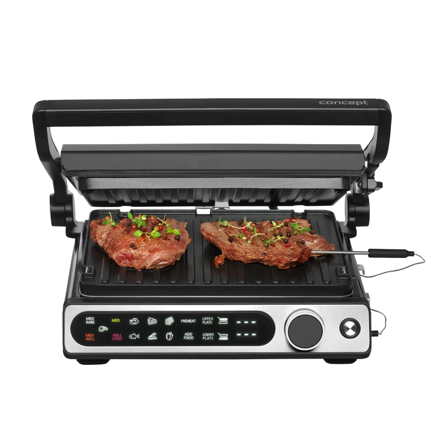 Concept ge3500 - Kontaktgrill mit Temperaturfühler 2000W/230V schwarz