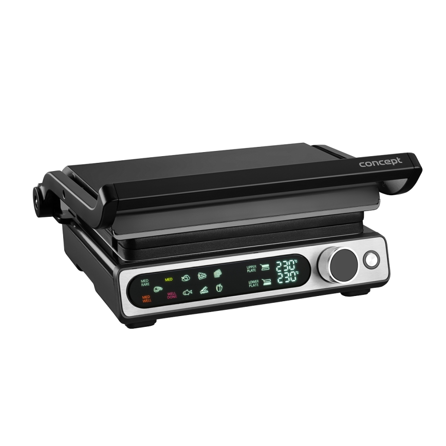 Concept ge3500 - Kontaktgrill mit Temperaturfühler 2000W/230V schwarz