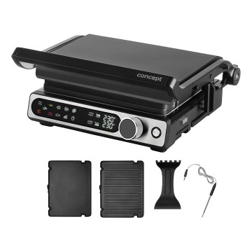 Concept ge3500 - Kontaktgrill mit Temperatursensor 2000W/230V schwarz