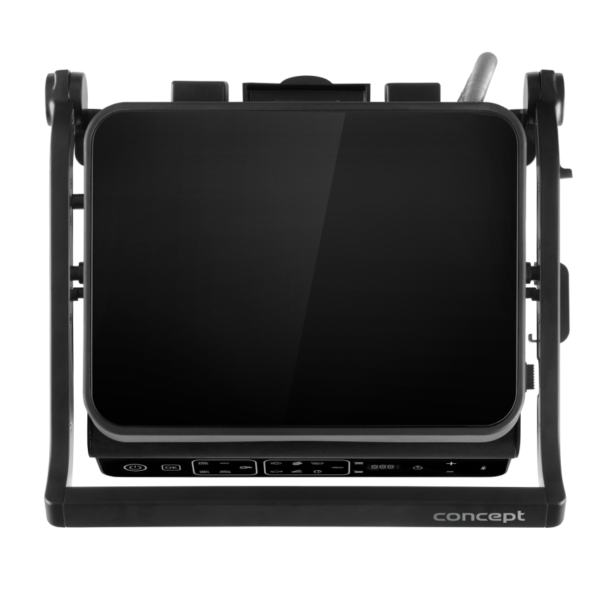 Concept ge3600 - Kontaktgrill mit Temperaturfühler GLASS 2000W/230V schwarz