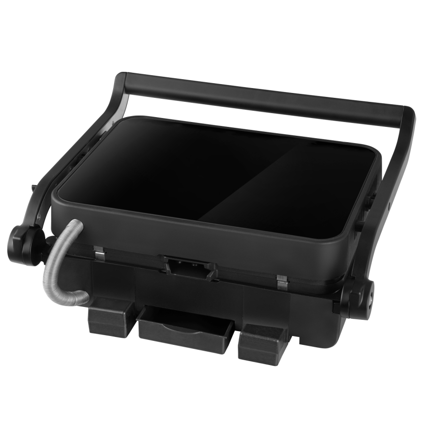 Concept ge3600 - Kontaktgrill mit Temperaturfühler GLASS 2000W/230V schwarz
