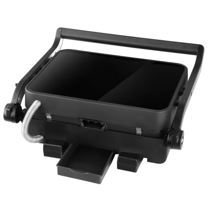 Concept ge3600 - Kontaktgrill mit Temperaturfühler GLASS 2000W/230V schwarz
