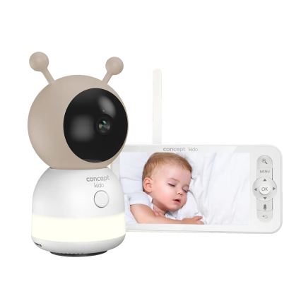 Concept KD4010 - Smarter Babymonitor mit Display und Bewegungsmelder SMART KIDO 4,5W/230V Wi-Fi beige
