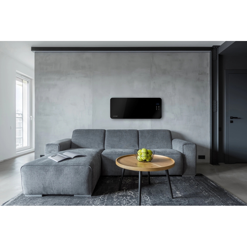 Concept KS4010 - Elektrischer Direktheizer/Konvektor 1000/2000 W IP24 schwarz + Fernbedienung