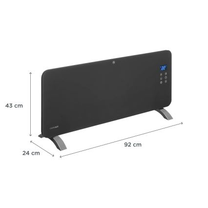Concept KS4100 - Smarter elektrischer Direktheizer/Konvektor 1000/2000W Wi-Fi IP24 grau