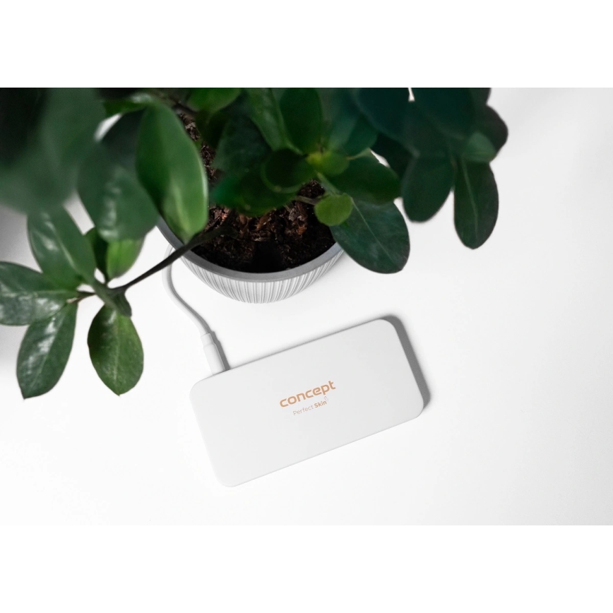 Concept KZ2010 - LED-Taschen-Kosmetikspiegel PERFECT SKIN LED/1,5 W/5 V 4500–5500 K 300 mAh weiß