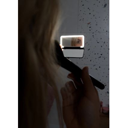 Concept KZ2020 - LED-Kosmetik-Taschenspiegel PERFECT SKIN LED/1,5 W/5 V 4500–5500 K 300 mAh schwarz