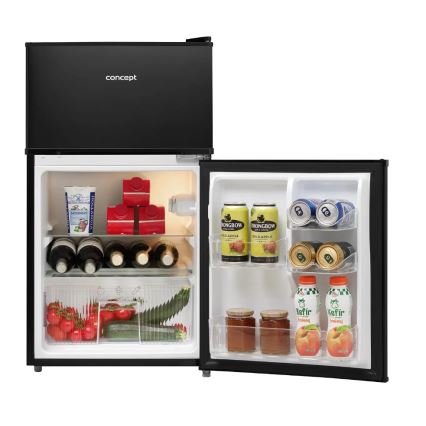 Concept LFT2047bcN - Kühlschrank mit Gefrierfach 87 l, schwarz