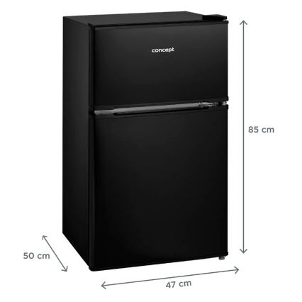 Concept LFT2047bcN - Kühlschrank mit Gefrierfach 87 l, schwarz