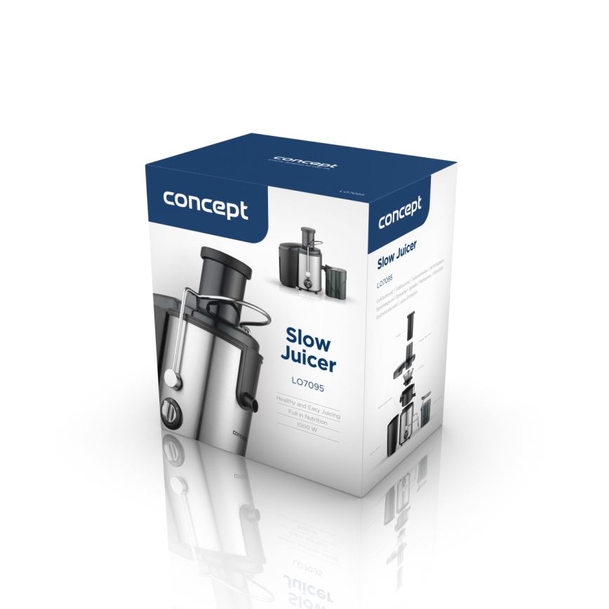 Concept LO7095 - Zentrifugal-Entsafter 1000W/230V schwarz/Edelstahl