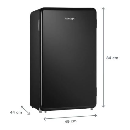 Concept LTR3047bcN - Retro-Kühlschrank 93 l schwarz