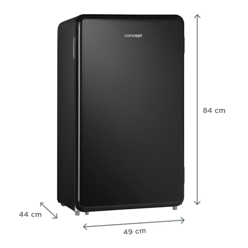 Concept LTR3047bcN - Retro-Kühlschrank 93 l schwarz
