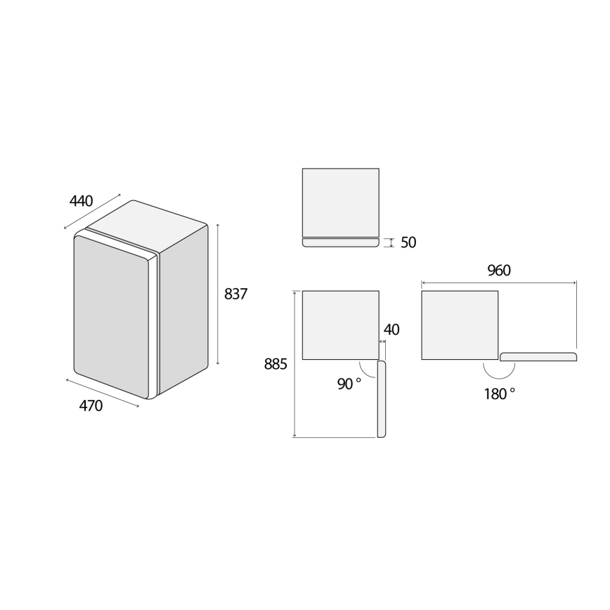 Concept LTR3047bcN - Retro-Kühlschrank 93 l schwarz