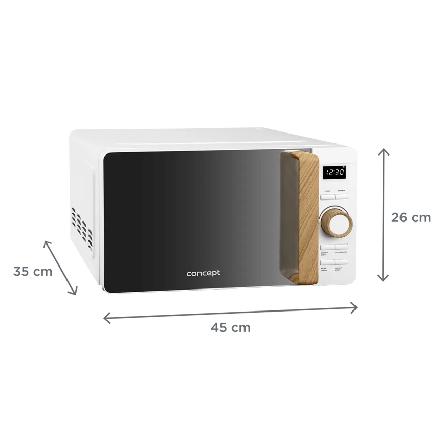 Concept MT4420wh - Mikrowelle 800 W/230 V 20 l weiß