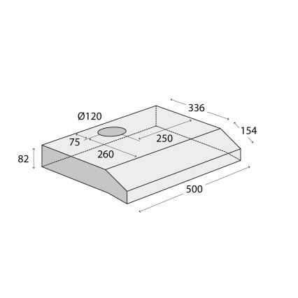Concept OPP1250bc - Unterbau-Dunstabzugshaube 50 cm schwarz