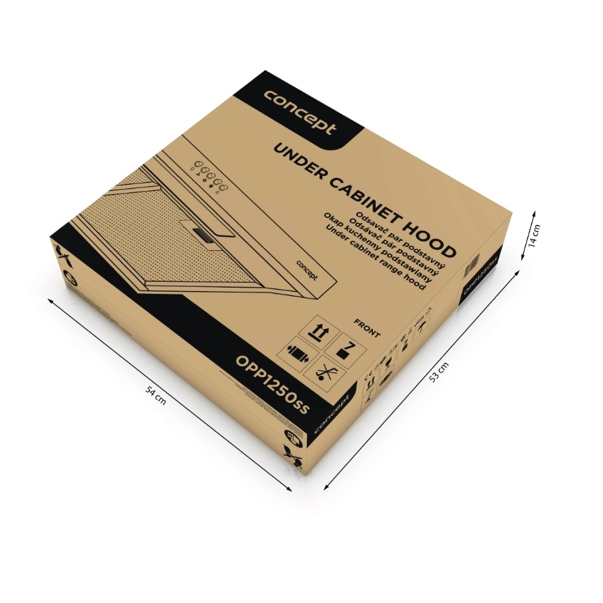 Concept OPP1250ss - Unterbau-Dunstabzugshaube 50 cm, Edelstahl