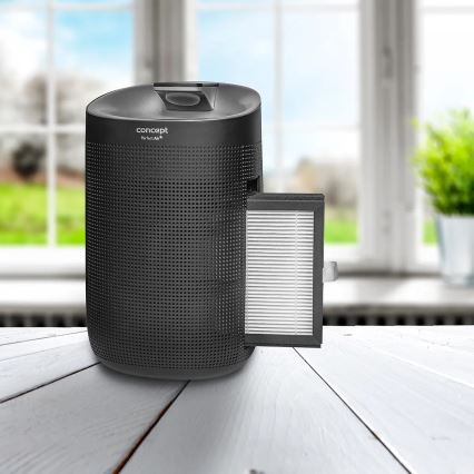 Concept OV1210 - Luftentfeuchter und Luftreiniger PERFECT AIR 1 l 45W/230V schwarz
