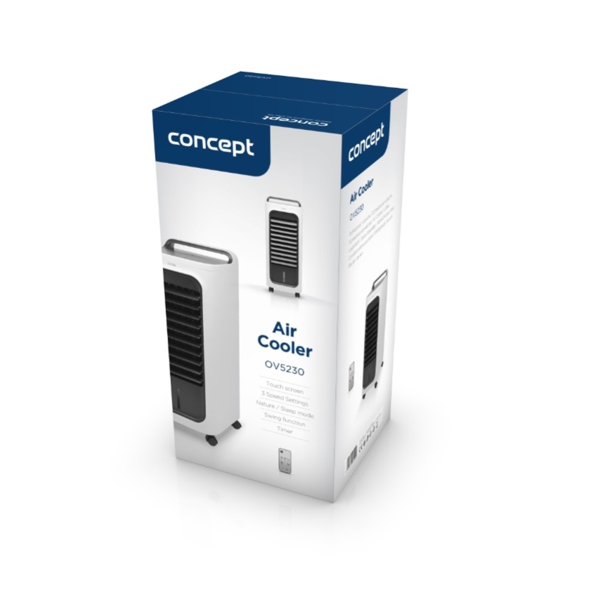Concept OV5230 - Mobiler Luftkühler 2-in-1 6 l 80W/230V weiß + Fernbedienung
