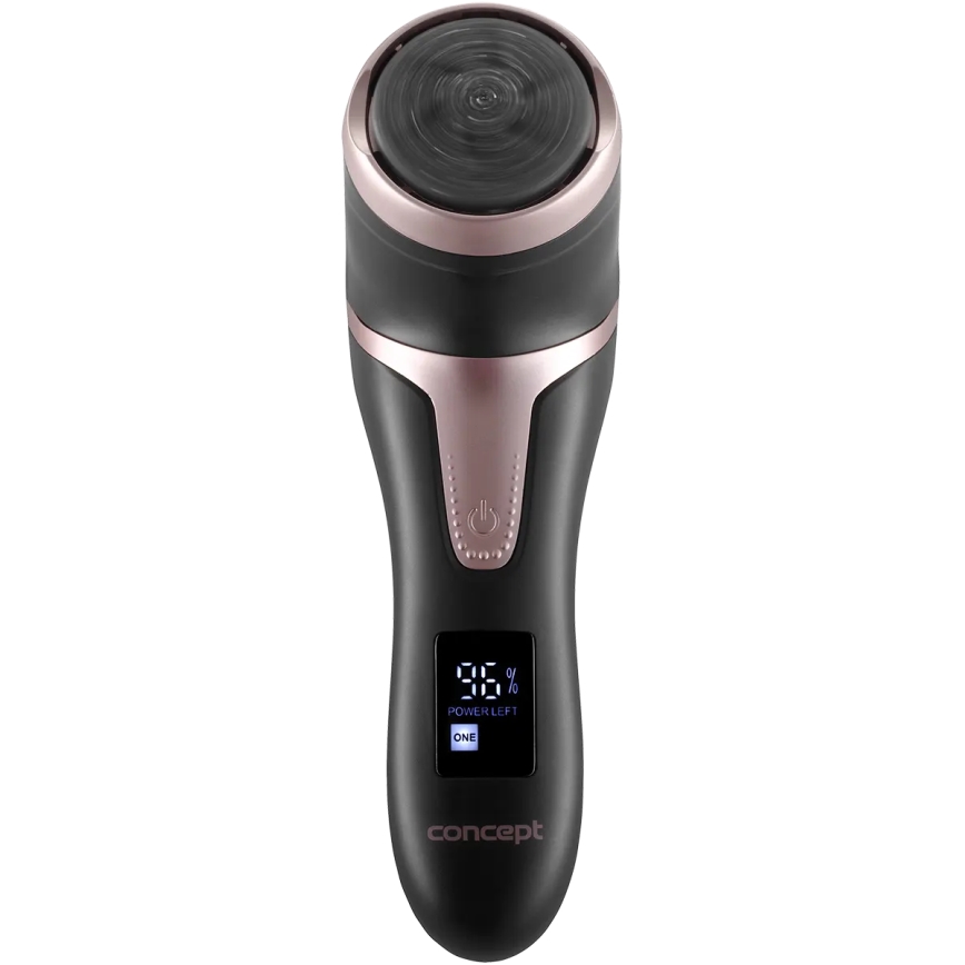 Concept PN3020 - Elektrischer Hornhautentferner für die Fersen PERFECT SKIN 5V 1200 mAh IPX6 schwarz/roségold
