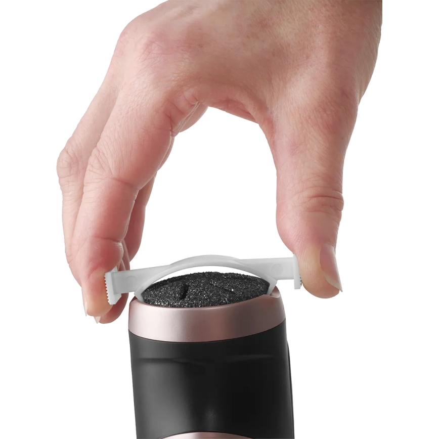 Concept PN3020 - Elektrischer Hornhautentferner für die Fersen PERFECT SKIN 5V 1200 mAh IPX6 schwarz/roségold