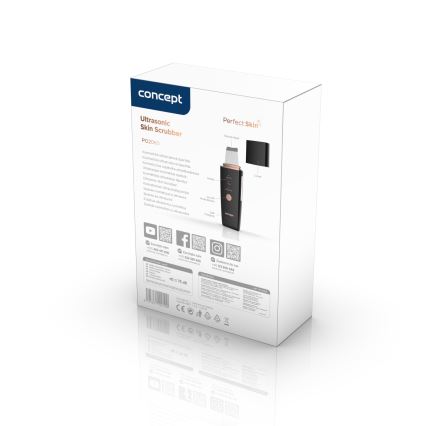 Concept PO2060 - Kosmetik-Ultraschallspatel PERFECT SKIN 3,5W/5V USB 500 mAh IPX6 schwarz