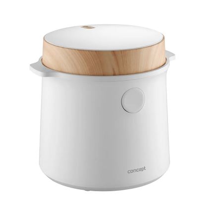 Concept RE3030 - Digitaler Reiskocher 2-in-1 380W/230V 1,5 l weiß/Holzdekor