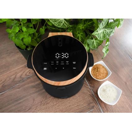 Concept RE4040 - Digitaler Reiskocher 2-in-1 450W/230V 2 l schwarz/Holzdekor
