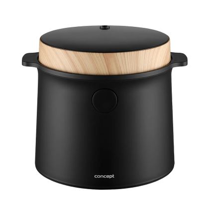 Concept RE4040 - Digitaler Reiskocher 2-in-1 450W/230V 2 l schwarz/Holzdekor