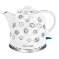 Concept RK0010ne - Schnellkochender Wasserkocher, 1 l, 1100 W / 230 V, weiß/Keramik