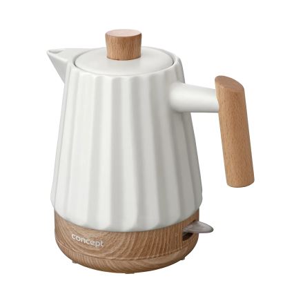 Concept RK0090 - Wasserkocher 1,5 l 1500 W/230 V weiß/Holzdekor/Keramik