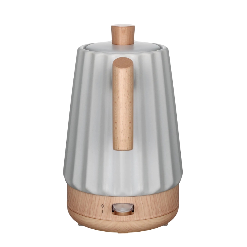 Concept RK0091 - Elektrischer Wasserkocher 1,5 l 1500 W/230 V hellgrau/Holzdekor/Keramik